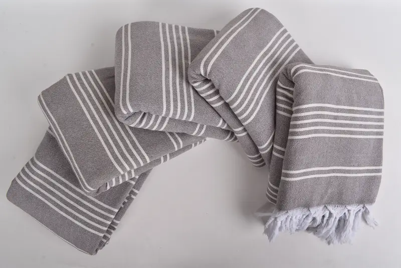 Decorative Blanket, 96x70 Cotton Striped Towel, Custom Wedding Gifts, Wedding For Favor, Decorative Bedspread, Throw Blanket, Turkish Blanket Throw - 4