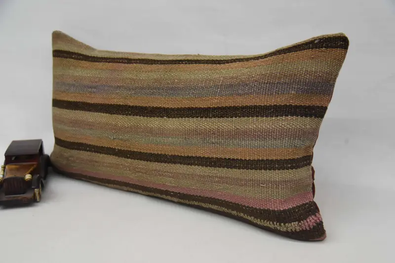 Pillow for Couch, Kilim Pillow, Cushion Case, Sofa Pillow, 12x24 Beige Pillow Cover, Interior Designer Pillow, Personalized Gift Pillow Pillow Sham - 3