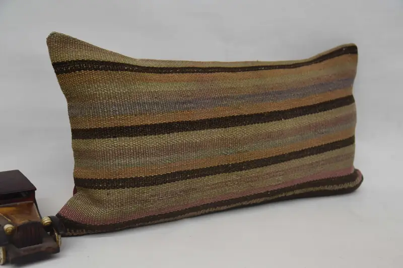 Pillow for Couch, Kilim Pillow, Cushion Case, Sofa Pillow, 12x24 Beige Pillow Cover, Interior Designer Pillow, Personalized Gift Pillow Pillow Sham - 2