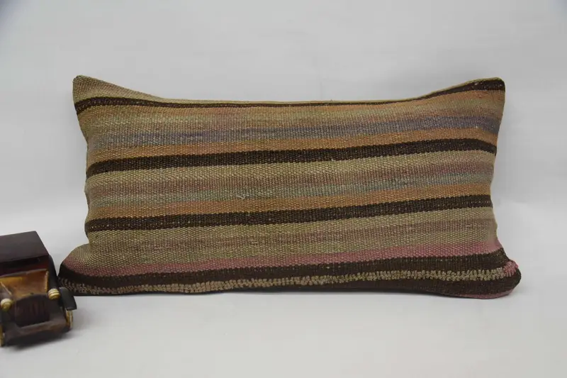 Pillow for Couch, Kilim Pillow, Cushion Case, Sofa Pillow, 12x24 Beige Pillow Cover, Interior Designer Pillow, Personalized Gift Pillow Pillow Sham - 4