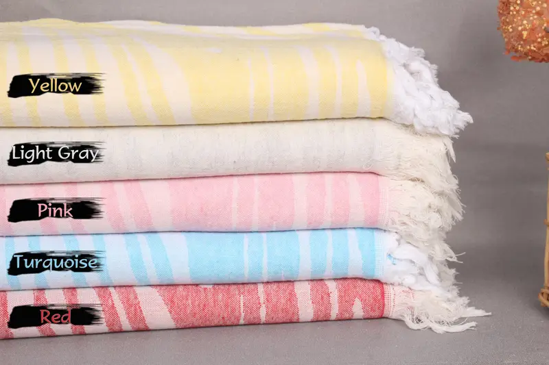 Turkish Towel Organic Cotton Floral Design, 40x71 Inches