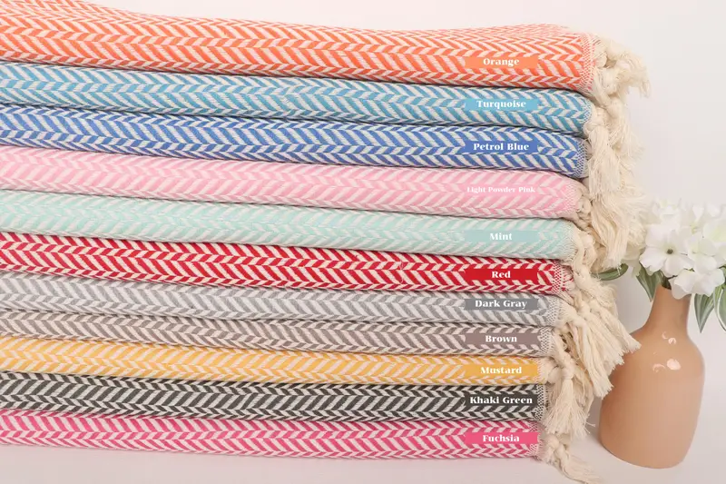 Bridesmaid Gifts, Bridesmaid Gift Towel, Bathroom Towels, 36x18 Cotton Chevron Towel, Bachelorette Party Decorations, Personalized Dish Towel - 1