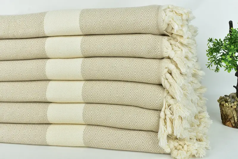 Organic Throw, 92x80 Cotton Diamond Towel, Boho Throw Blankets, Maid Of Honor Gift, Throw Blanket, Wedding Hand Made Gift, Personalized Blanket - 3