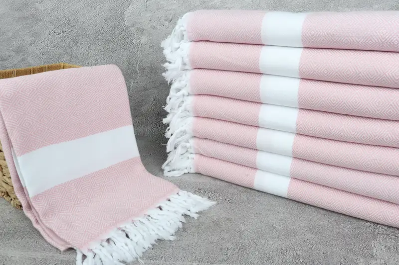 Custom Beach Towel, Handmade Gift, 70x40 Cotton Diamond Towel, Valentines Day Gift Idea, Personalized Gift, Beach Theme Bachelorette Party Gifts - 3