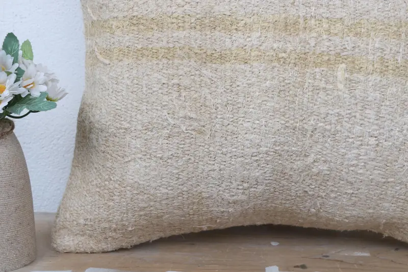 Pillow Cover, Turkish Pillow, Ethnic Pillow Cover Cushion Cover, Kilim Pillow, Aztec Pillow Sham, Turkish Kilim Pillow, 18x18 Beige Cushion Cover - 3