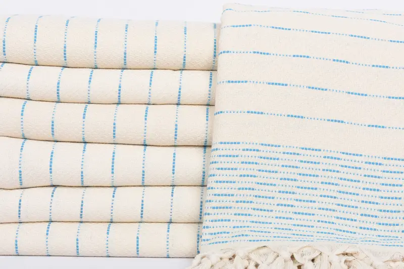 Decorative Blanket, Bachelorette Party Items, Woven Throw Blanket, 98x92 Cotton Striped Design Towel, Bridesmaid Favors, Wedding Favors - 2