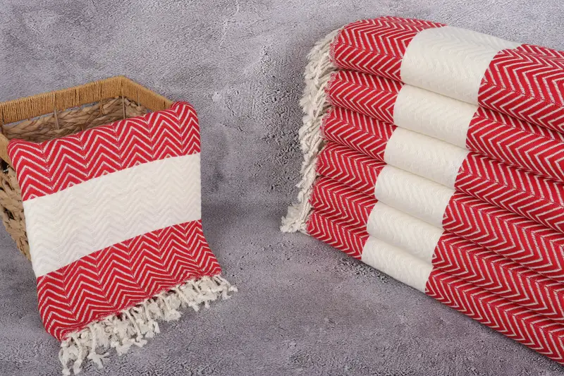 Boyfriend Christmas Gift, Best Wedding Gift, 70x40 Cotton Zig zag Towel, Bachelorette Gifts, Custom Bath Towel, Custom Gift, Cotton towel - 3