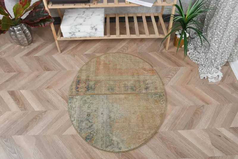 Alfombra naranja vibrante, patrón persa de 2,5x2,9 pies