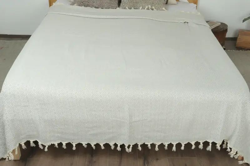 Turkish Cotton Throw Blanket, Halloween Blanket, Housewarming Gift, Tablecloth, Wedding Favors, 96x80 Cotton Diamond Towel, Bachelorette Party Favor - 8