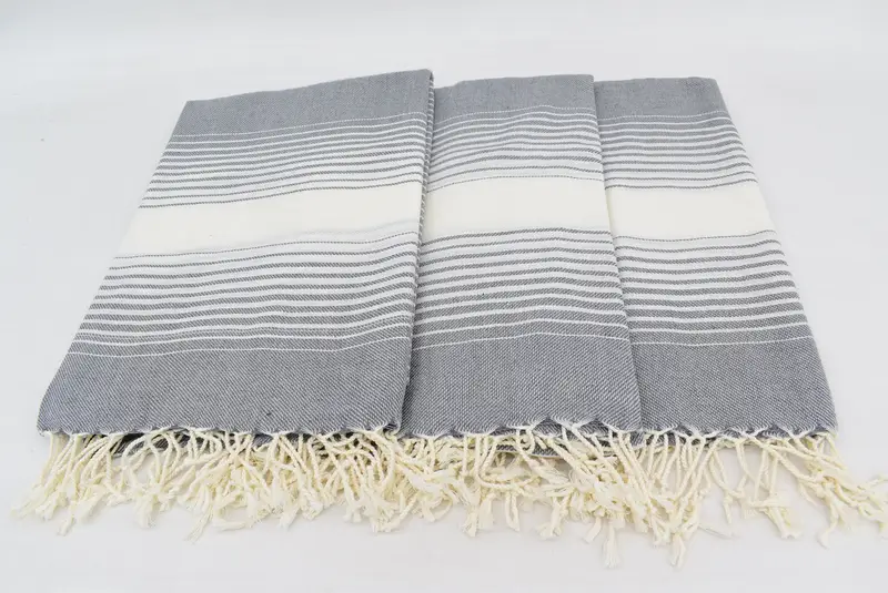 60x38 Cotton Striped Towel, Boyfriend Christmas Gift, Bachelor Bachelorette Party Favors, Best Beach Towel, Turkish Towel Bulk, Sand-resistant towel - 6