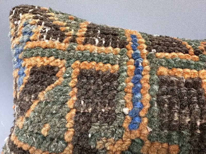 Cushion Case, Retro Throw Pillow Case, Interior Designer Pillow, 8x16 Brown Pillow Sham, Pillow for Sofa, Throw Kilim Pillow, Aesthetic Pillow Sham - 5