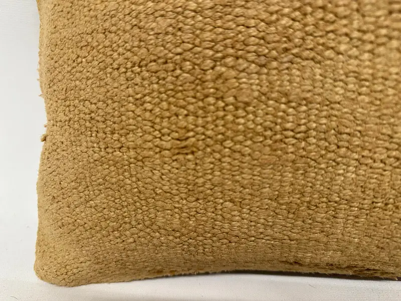 Ethnisches Kilimteppichkissen, 12x20 gelbes Kissen, Vintage -Kilim -Kissen, Kissen für Sofa, handgefertigte Kissenbedeckung, Kissengehäuse, Strickkissenabdeckung - 2