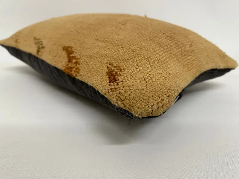 Ethnisches Kilimteppichkissen, 12x20 gelbes Kissen, Vintage -Kilim -Kissen, Kissen für Sofa, handgefertigte Kissenbedeckung, Kissengehäuse, Strickkissenabdeckung - 6