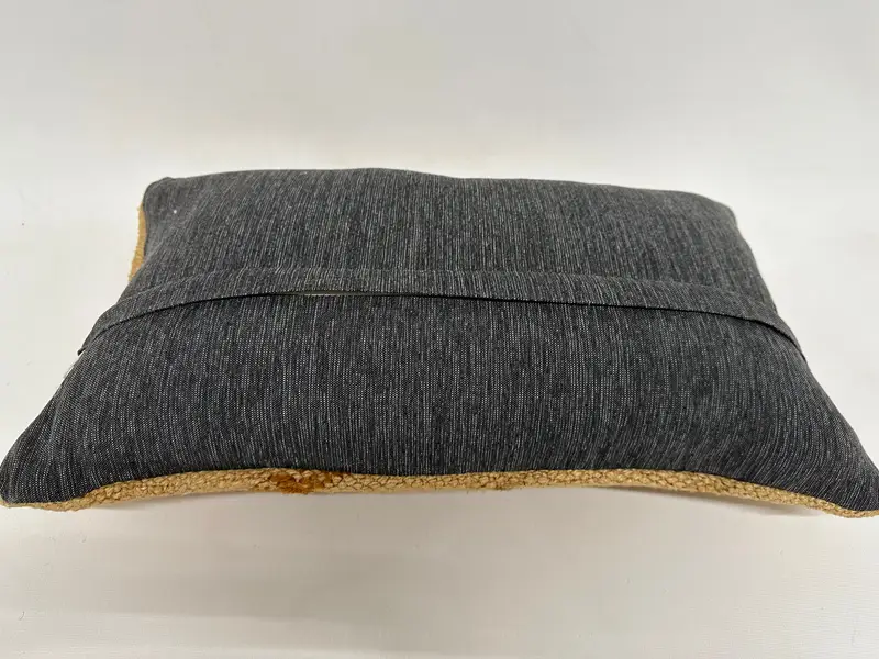 Ethnisches Kilimteppichkissen, 12x20 gelbes Kissen, Vintage -Kilim -Kissen, Kissen für Sofa, handgefertigte Kissenbedeckung, Kissengehäuse, Strickkissenabdeckung - 7