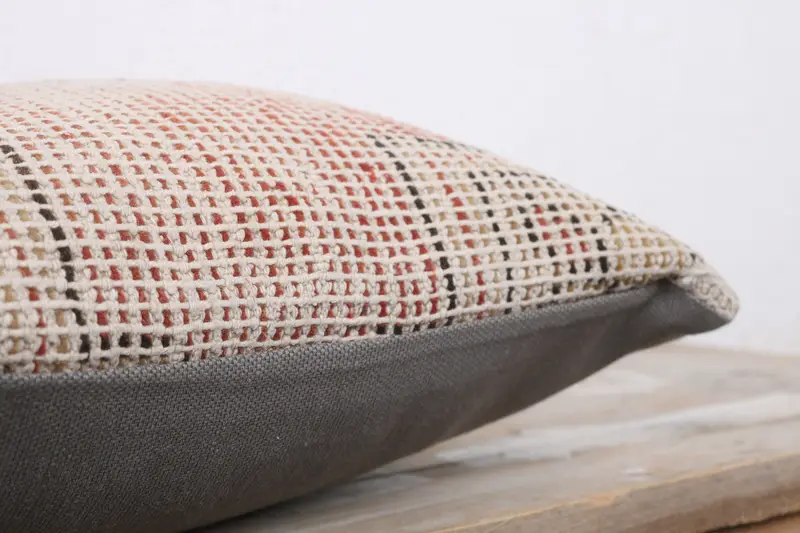 Cushion Case, Accent Throw Cushion Case, Handmade Kilim Cushion, Boho Pillow, Kilim Pillow, 12x12 Red Cushion Cover, Bright Cushion - 6