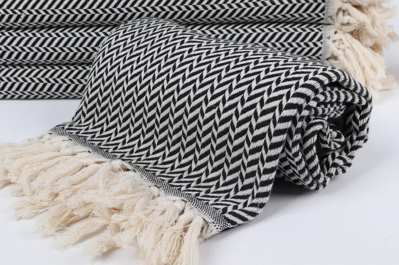 Gym Towel, Handmade Gift, Soft towel, Beach towel, Gift For Coworker, 70x40 Cotton Chevron Towel, Lightweight quick-dry peshtemal towel for travel - 4