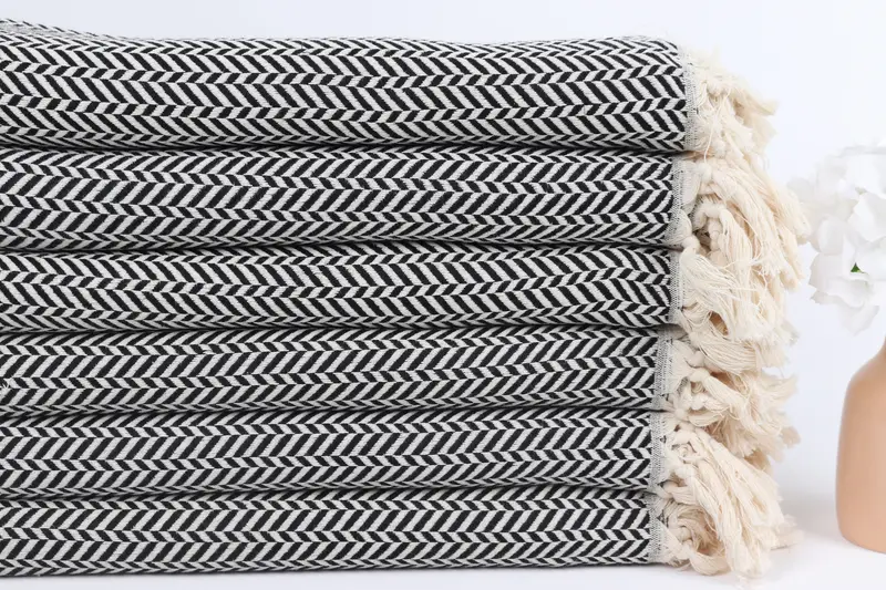 Gym Towel, Handmade Gift, Soft towel, Beach towel, Gift For Coworker, 70x40 Cotton Chevron Towel, Lightweight quick-dry peshtemal towel for travel - 3