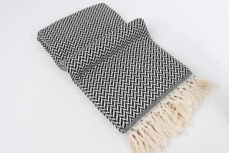 Gym Towel, Handmade Gift, Soft towel, Beach towel, Gift For Coworker, 70x40 Cotton Chevron Towel, Lightweight quick-dry peshtemal towel for travel - 6