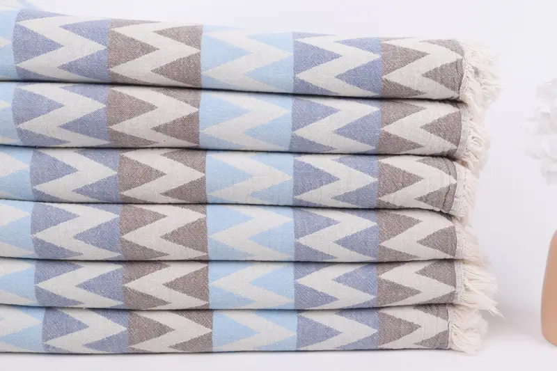 Luxury towel, Bachelorette Party Favor, Wedding Towel, Peshtemal Towel, 70x40 Cotton Zigzag Design Towel, Monogrammed Beach Towel, Absorbent towel - 4