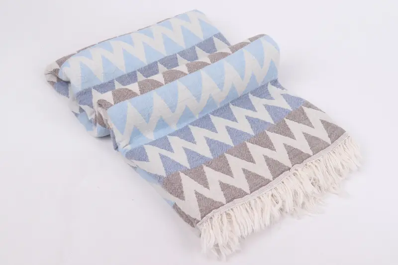Luxury towel, Bachelorette Party Favor, Wedding Towel, Peshtemal Towel, 70x40 Cotton Zigzag Design Towel, Monogrammed Beach Towel, Absorbent towel - 7
