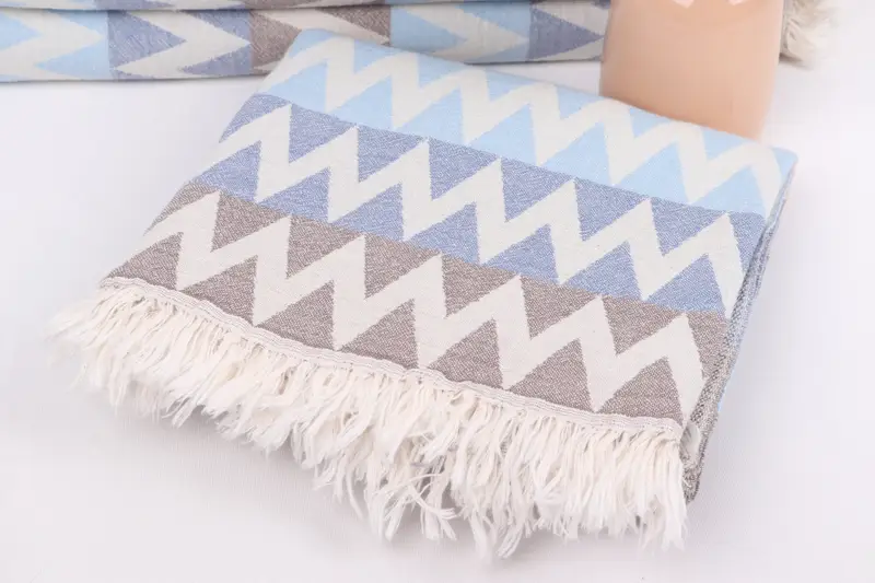 Luxury towel, Bachelorette Party Favor, Wedding Towel, Peshtemal Towel, 70x40 Cotton Zigzag Design Towel, Monogrammed Beach Towel, Absorbent towel - 6