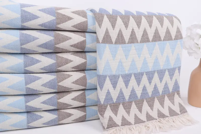 Luxury towel, Bachelorette Party Favor, Wedding Towel, Peshtemal Towel, 70x40 Cotton Zigzag Design Towel, Monogrammed Beach Towel, Absorbent towel - 3