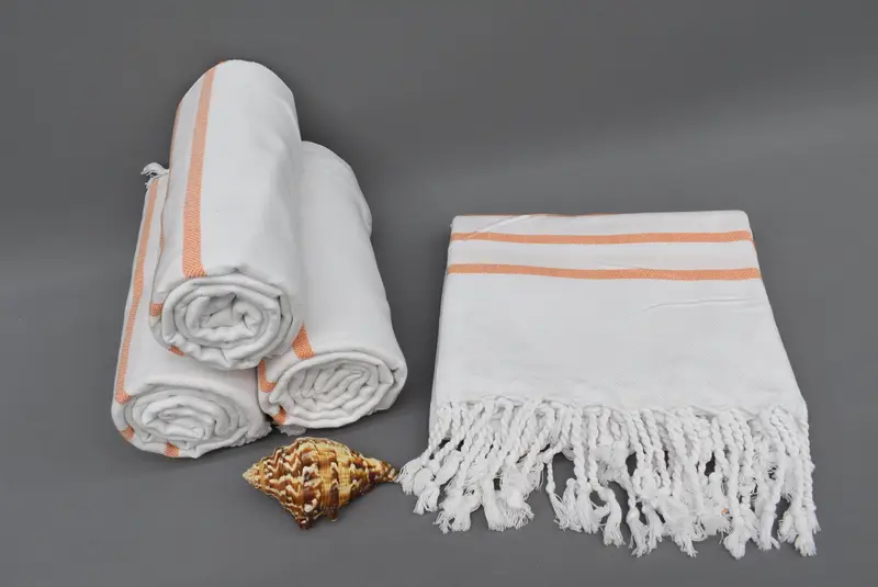 Gift For Him, Travel Towel, Bachelorette Party Gift, Embroidery Towel, Lightweight Turkish towel, Welcome Wedding Gift, 70x40 Cotton Striped Towel - 8