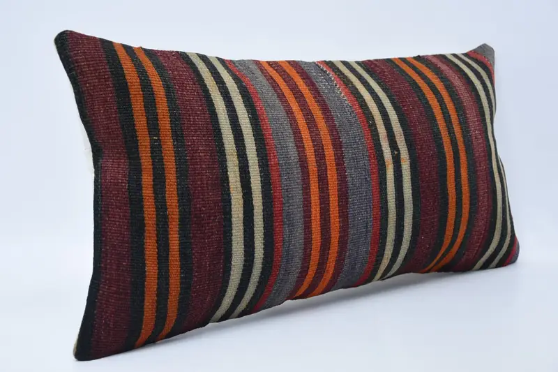 12x24 Blue Pillow Cover, Chair Cushion Case, Boho Pillow Sham Cover, Gift Pillow, Kilim Cushion Sham, Cushion Cover, Sustainable Pillow Case - 3