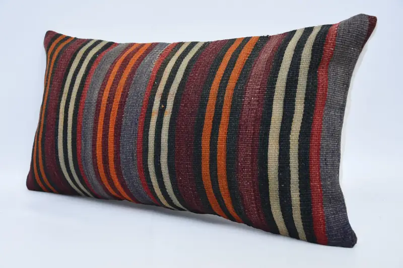 12x24 Blue Pillow Cover, Chair Cushion Case, Boho Pillow Sham Cover, Gift Pillow, Kilim Cushion Sham, Cushion Cover, Sustainable Pillow Case - 4