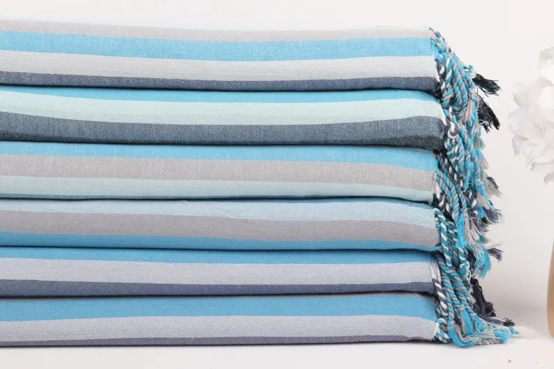 Custom Towel, Travel Towel, Bridesmaid Gifts, Monogram Turkish Towel, 70x36 Cotton Striped Towel, Boyfriend Christmas Gift, Custom Wedding Towel - 3