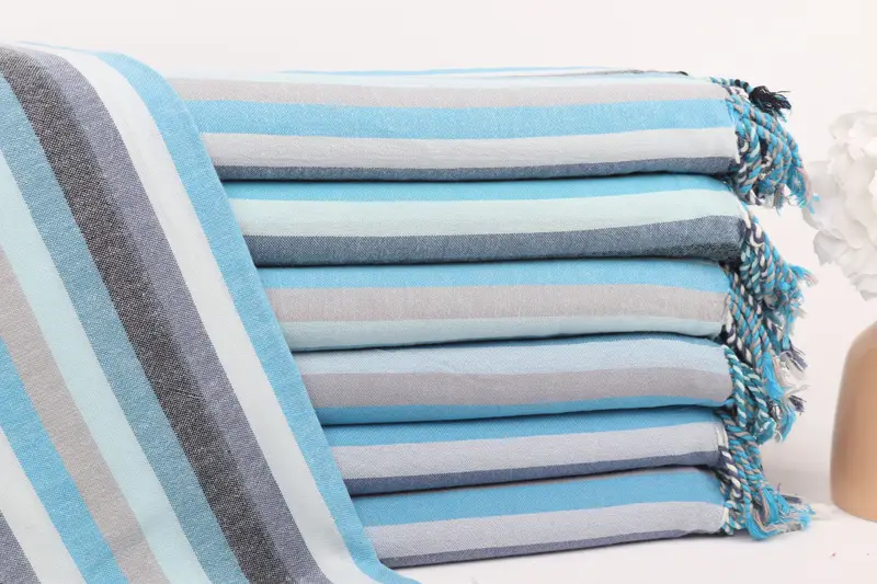 Custom Towel, Travel Towel, Bridesmaid Gifts, Monogram Turkish Towel, 70x36 Cotton Striped Towel, Boyfriend Christmas Gift, Custom Wedding Towel - 1