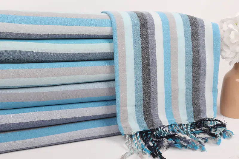 Custom Towel, Travel Towel, Bridesmaid Gifts, Monogram Turkish Towel, 70x36 Cotton Striped Towel, Boyfriend Christmas Gift, Custom Wedding Towel - 2