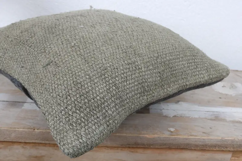 Vintage Kilim Throw Pillow, Ethnical Kilim Rug Pillow, Kilim Pillow, 12x12 Brown Cushion Cover, Cushion Case, Bright Cushion Cover - 6