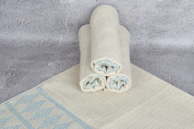 Valentines Day Gift, Wedding Hand Made Gift, Wedding Favors, Monogram Kitchen Towel, 40x20 Linen Kilim Design Towel, Summer Gift, Turkish Hand Towel - 7