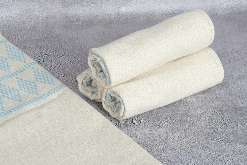Valentines Day Gift, Wedding Hand Made Gift, Wedding Favors, Monogram Kitchen Towel, 40x20 Linen Kilim Design Towel, Summer Gift, Turkish Hand Towel - 8