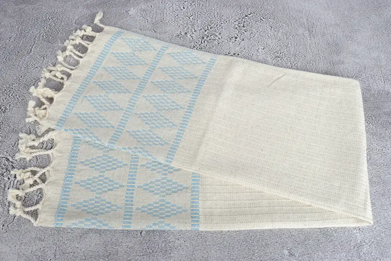 Valentines Day Gift, Wedding Hand Made Gift, Wedding Favors, Monogram Kitchen Towel, 40x20 Linen Kilim Design Towel, Summer Gift, Turkish Hand Towel - 6