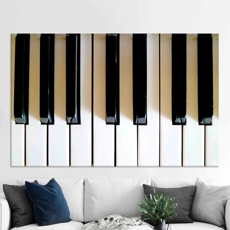Piano Keys Wall Art, Canvas Wall Art, Home Decor, Black and White Wall Art, Trendy Wall Decor, Large Canvas Art, Personalized Wall Decor, - 7