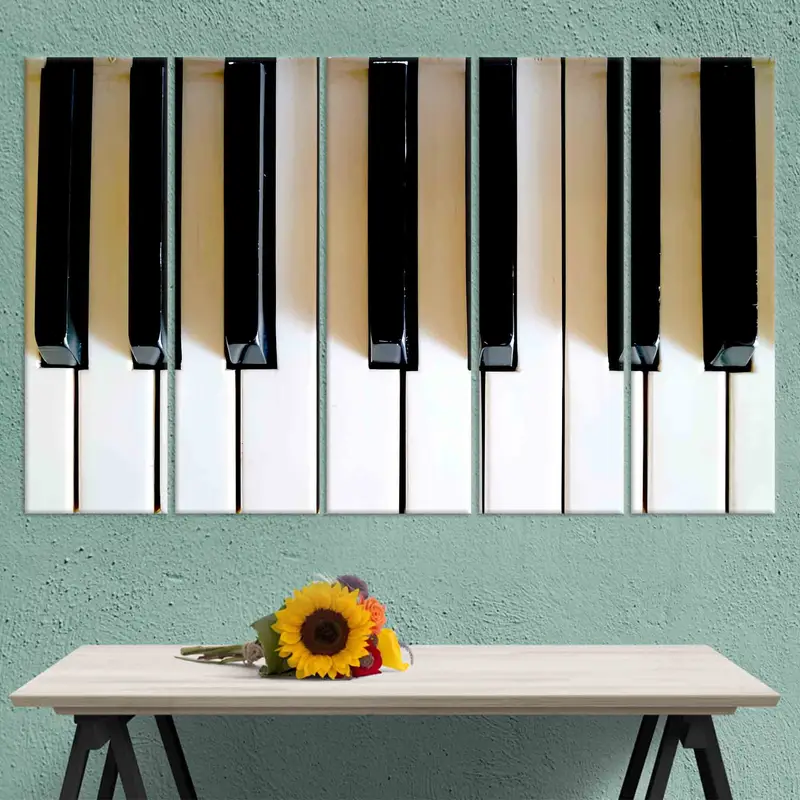 Piano Keys Wall Art, Canvas Wall Art, Home Decor, Black and White Wall Art, Trendy Wall Decor, Large Canvas Art, Personalized Wall Decor, - 8