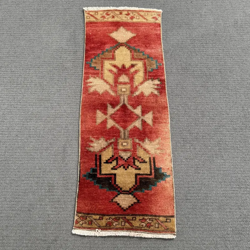 Kırmızı Hayvan Baskılı Halı, 0,1x3,3 ft Şık Dekor