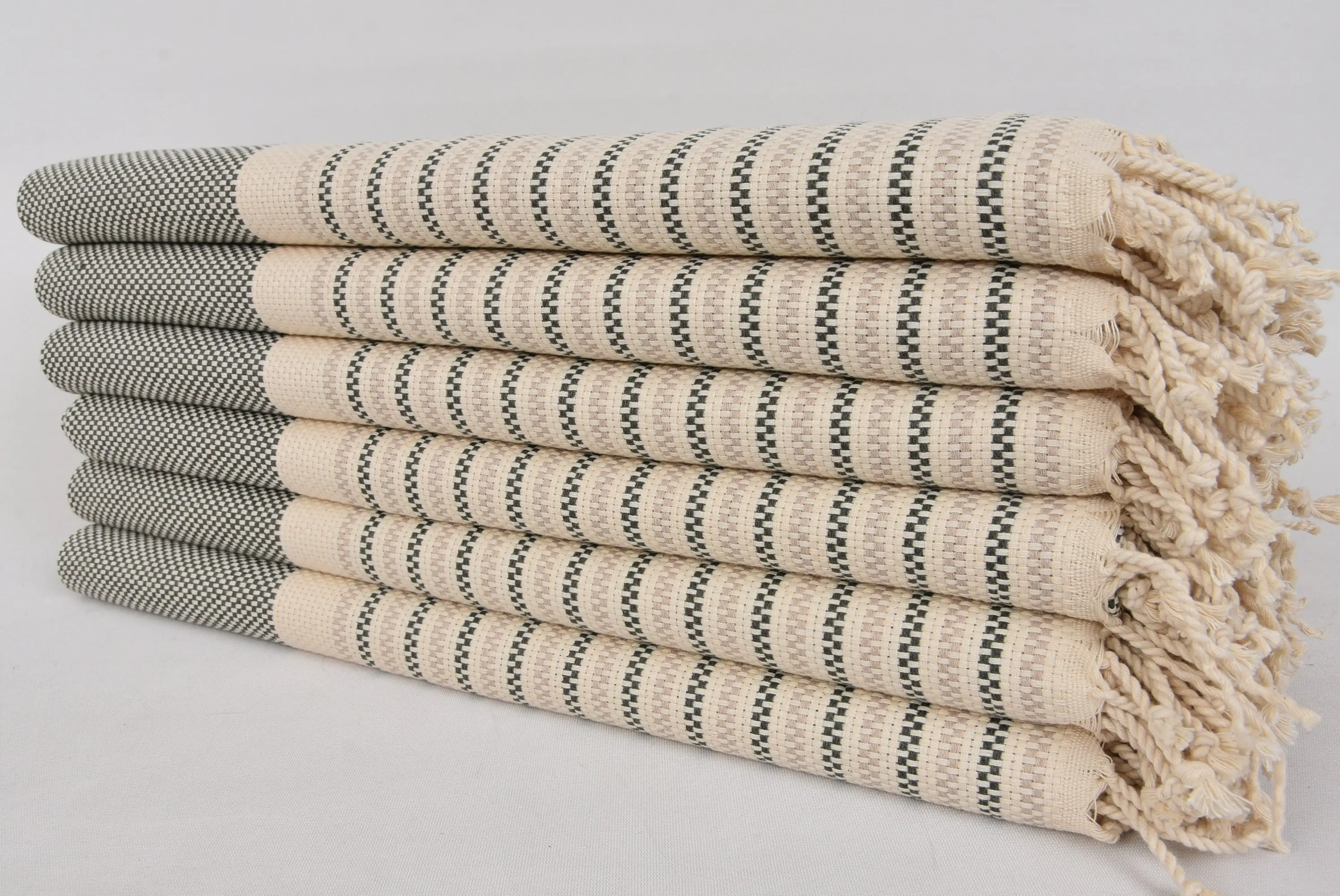 Personalized Turkish Bath Towel Green Beige, Beach Towel, Housewarming, 40x70 Inches - 1