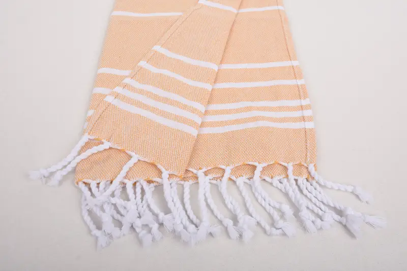 El yapımı hediye, düğün duş hediyesi, Türk havlu el havlu, monogramlı el havlu, tatil havlu, düğün hediyesi, 38x18 pamuklu çizgili havlu - 8