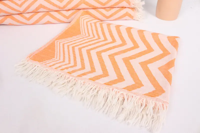Holiday Towel, Personalized Gift, Gift For Bride, Kitchen Towel, Wedding Gift, Gift For Her, 40x24 Cotton Zigzag Design Towel, Bridal Shower Gift - 5
