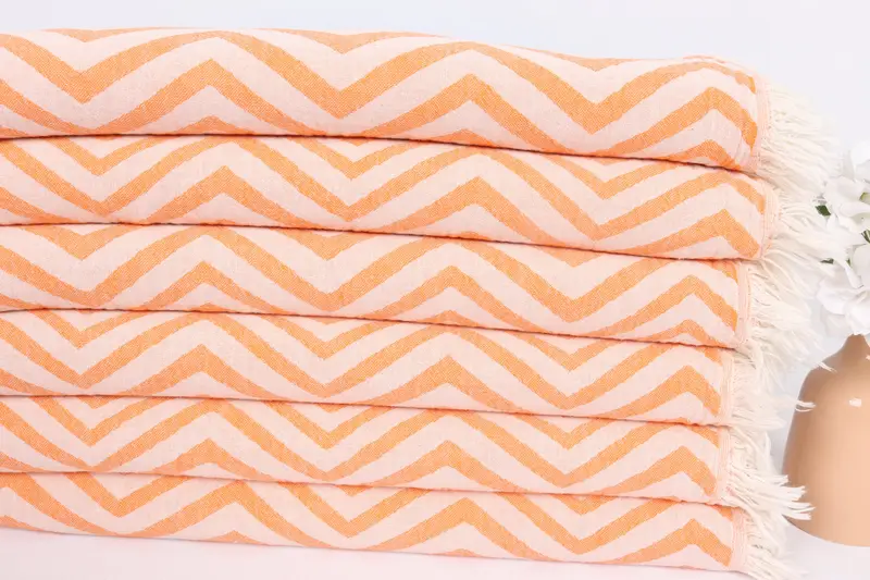 Holiday Towel, Personalized Gift, Gift For Bride, Kitchen Towel, Wedding Gift, Gift For Her, 40x24 Cotton Zigzag Design Towel, Bridal Shower Gift - 3