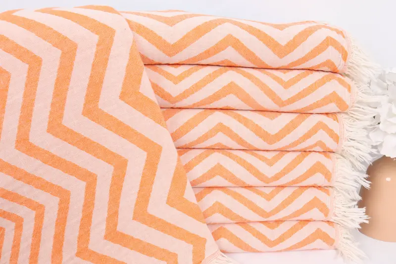 Holiday Towel, Personalized Gift, Gift For Bride, Kitchen Towel, Wedding Gift, Gift For Her, 40x24 Cotton Zigzag Design Towel, Bridal Shower Gift - 1