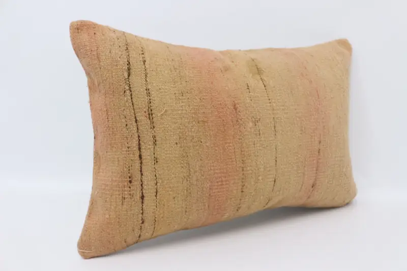 Sofa Bolster Cushion Cover, Art Deco Pillow Sham, Vintage Pillow, Handmade Kilim Cushion, 16x24 Bronze Pillow Sham, Pillow Case, Boho Pillow - 3