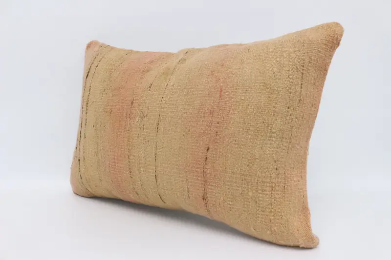 Sofa Bolster Cushion Cover, Art Deco Pillow Sham, Vintage Pillow, Handmade Kilim Cushion, 16x24 Bronze Pillow Sham, Pillow Case, Boho Pillow - 4