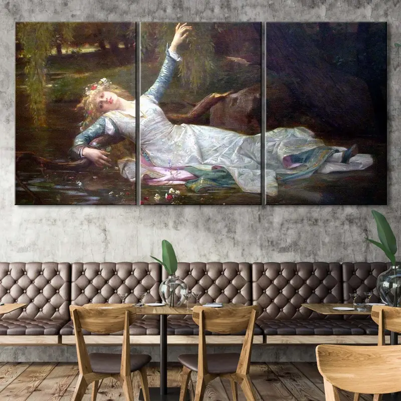 Ophelia Wall Art, Cabanel Art, Woman Decor Art, Woman in Water, Alexandre Cabanel Art, Large Wall Decor, Dead Woman Art, Vintage Poster Art - 6