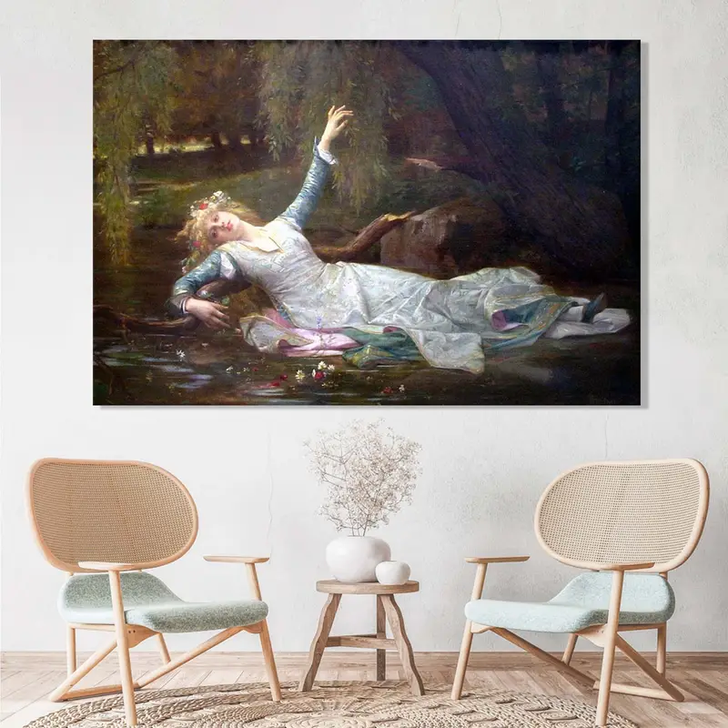 Ophelia Wall Art, Cabanel Art, Woman Decor Art, Woman in Water, Alexandre Cabanel Art, Large Wall Decor, Dead Woman Art, Vintage Poster Art - 7