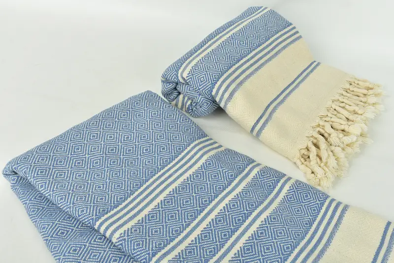 Boyfriend Christmas Gift, Beach Towel Monogram, 70x40 Cotton Diamond Towel, Absorbent Turkish towel, Beach Towel Gift, Personalized Gift - 7