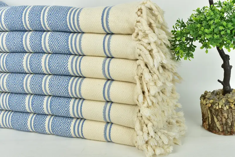 Boyfriend Christmas Gift, Beach Towel Monogram, 70x40 Cotton Diamond Towel, Absorbent Turkish towel, Beach Towel Gift, Personalized Gift - 3